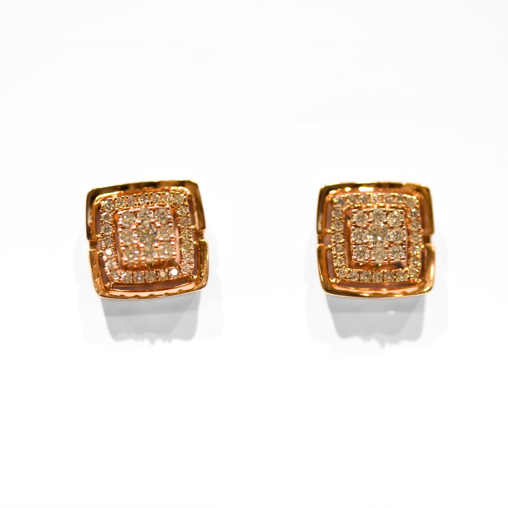 Picture of Quad Rose Gold Diamond Studs